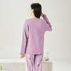 Fenteng Women's 100% Cotton Round Neck Long-Sleeved Home Suit Set