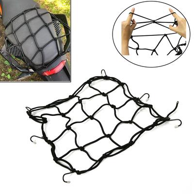 Universal Motorrad 6 Haken Gepäcknetz Fahrrad halten Kraftstofftank Gepäck Mesh Web Bungee Schwarz Helm Fahrrad Tank Auto-Styling