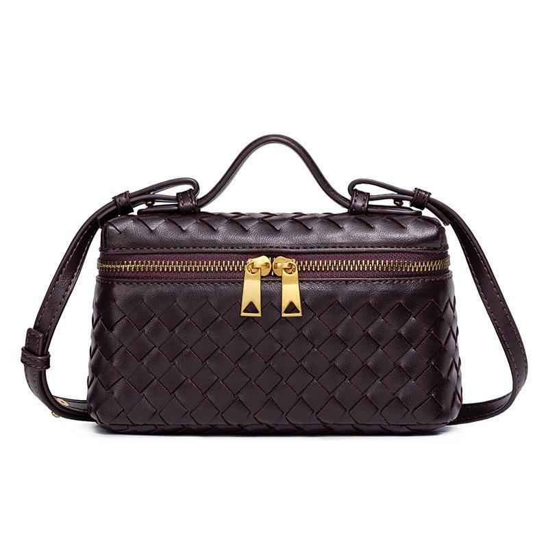 Geantă tip cutie de prânz crossbody la modă, țesută manual