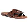 Issaa Leather Flat Sandals CI222-WAL