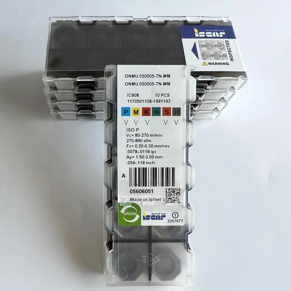 ISCAR / ONMU050505-TN-MM IC808 /Industrial indexable Carbide Inserts 10 PCS