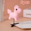2/5/10 Stück 2026 Neujahr Rotes Pferdehaarspange Niedliche Kinder Haaraccessoires Kawaii 3D Hüpfendes Pony Entenschnabel-Klammer Lustige Geschenke