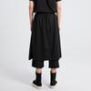 Unisex Black Japanese Wide-Leg Cropped Casual Pants