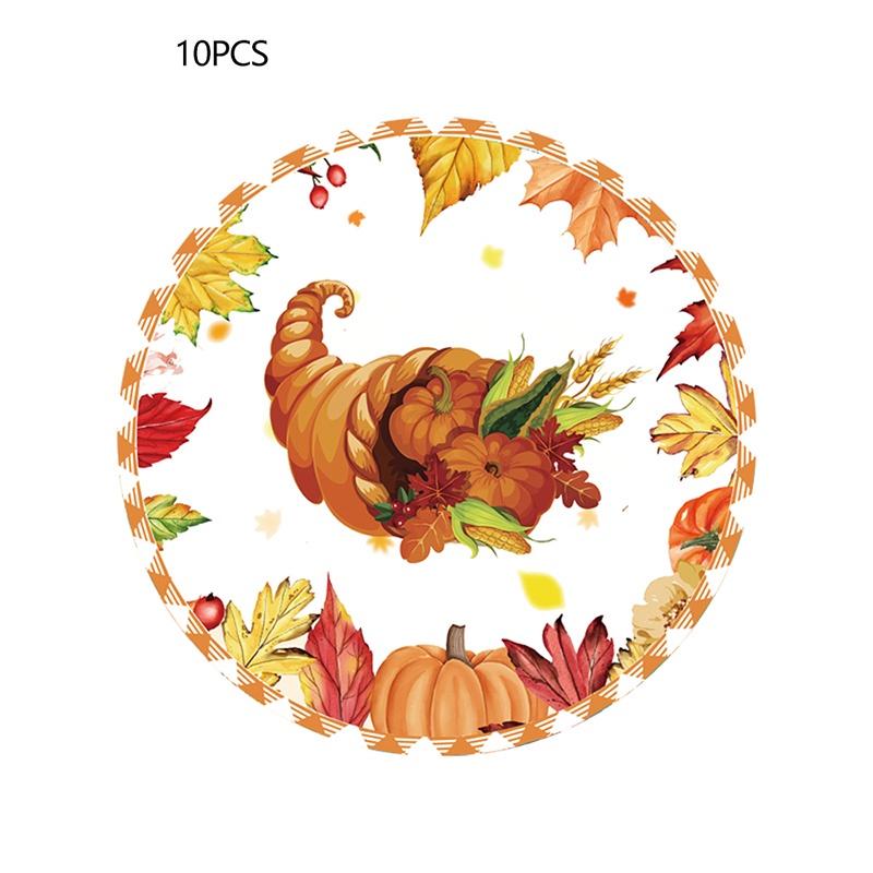 

Набор принадлежностей для вечеринки на Хэллоуин и День благодарения, тематический тыква, вдохновленный кленовым листом 9 Inch Plate