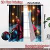 2Pcs,Curtains Christmas Candle Poinsettia Ornaments (3) Popular Curtains Fabric Curtains Room Decor Use For Bedroom, Living