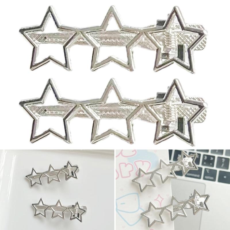Cute Star Barrettes Clip Hairpin Y2K Girls Ornaments Headdress Hair Accessories Harajuku Barrettes Clip Bangs Hairpin