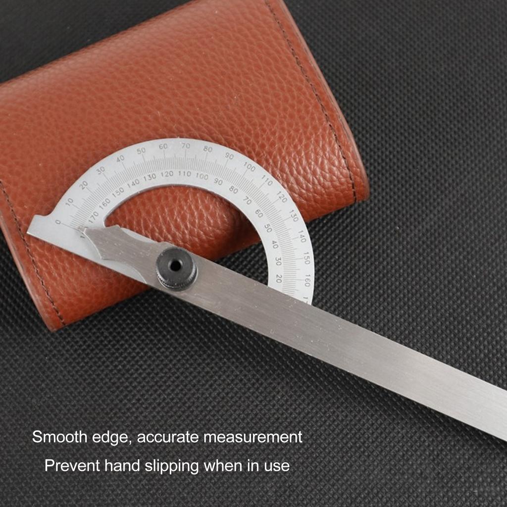 Angle Protractor 0‑180 Degree Angle Finder Carbon Steel Woodworking Ruler Measure Tool Woodworking Ruler Angle Protractor