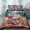 Sonic Duvet Cover for Kids Cool Bedding Set, Duvet Cover for Bedroom Decor Twin, Double, Queen,Soft and Comfortable and King