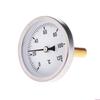 63mm Dial Horizontal Thermometer Aluminum Temperature Gauge Meter Liquid Water