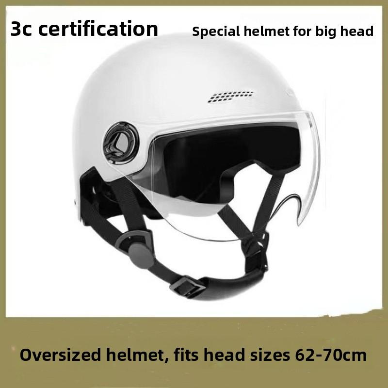 Large Electric Car Helmet Men's Large Head Circumference Extra Large Size Half Helmet