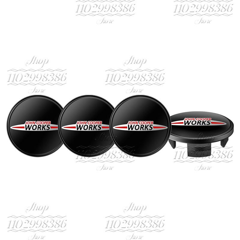 4Pcs 54mm Emblem Car Wheel Center Hub Caps Rim Covers Decor For Mini Cooper S MGHJKC JCW John Cooper Works R55 R60 F56 F55 F54