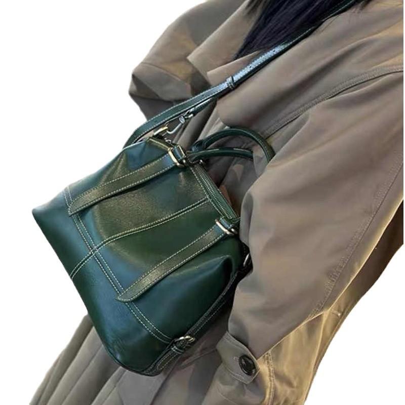 New Top Layer Cowhide Large Capacity Crossbody Handbag for Women, Winter New Genuine Leather Handbag for Casual Women