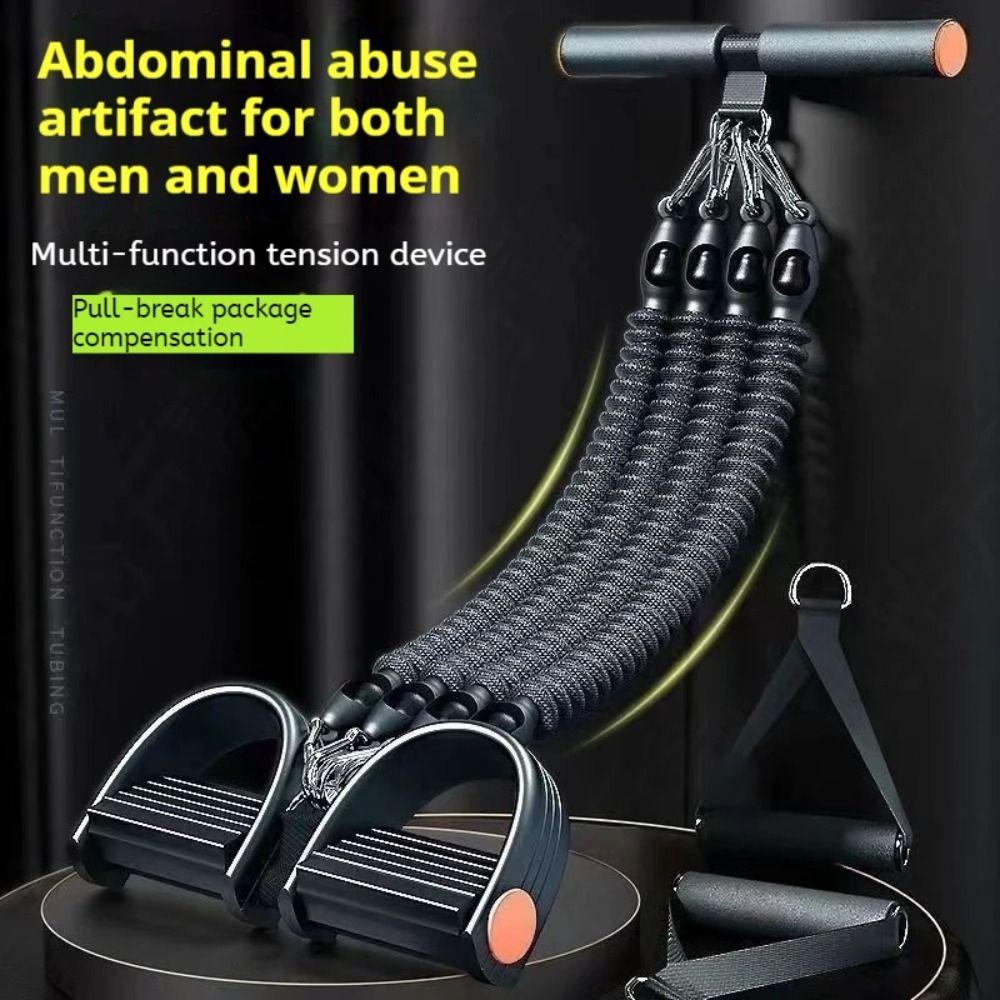 2/3/4-Strand Pedal Pull-Up Sit-Up Trainer Stomach Slimming 50/75/100 Pounds Pedal Tension Rope Multifunction Heavy-Duty