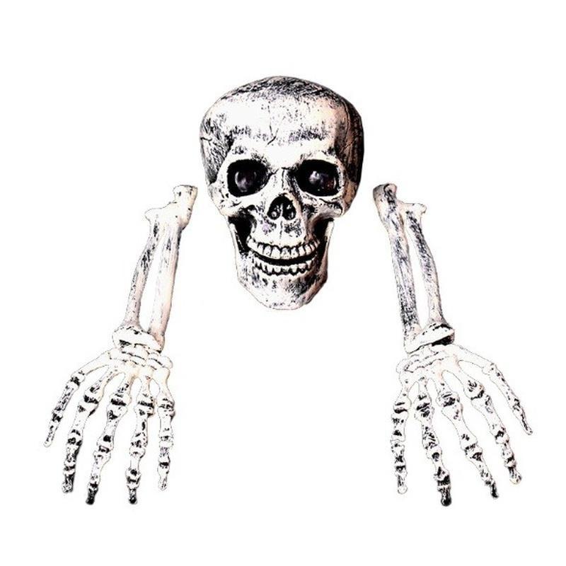 Halloween Decoration Skeleton Bones Prop Ground Breaking Scary Human Skull Party for Decoration and Spooky Graveyard