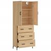 Highboard in Sonoma Oak Finish 27.4 x 13.4 x 70.9 in (W x D x H) Particleboard