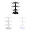 Contemporary Jewelry Showcase Stand Clear Construction Multilayer Rotating Base Plastic Texture Suitable for Necklace
