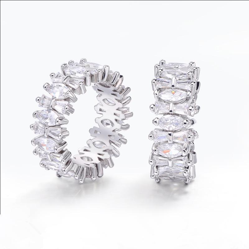 

European & American Couple Bow Zircon Diamond Ring - Women s Niche Design Size 10