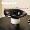 Lotus Leaf Ceramic Drainer Fruit Bowl