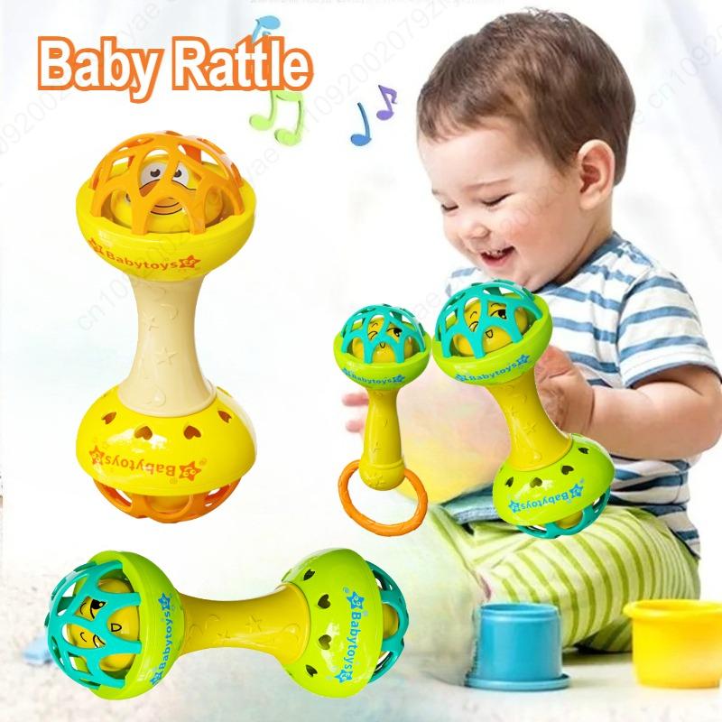 3/1pcs Baby Toddler Double-headed Hand Rattles Soothing Hand Grip Rattles Playthings Infant Rattle Infant Nibbling Playthings Infant Playthings