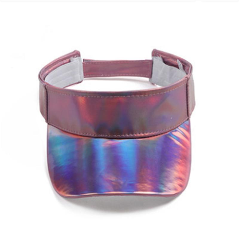 

Лазерная пустая шляпа-цилиндр женская светоотражающая уличная кепка летняя защита от солнца простая дышащая бейсболка без верха мужская M（56-58cm）