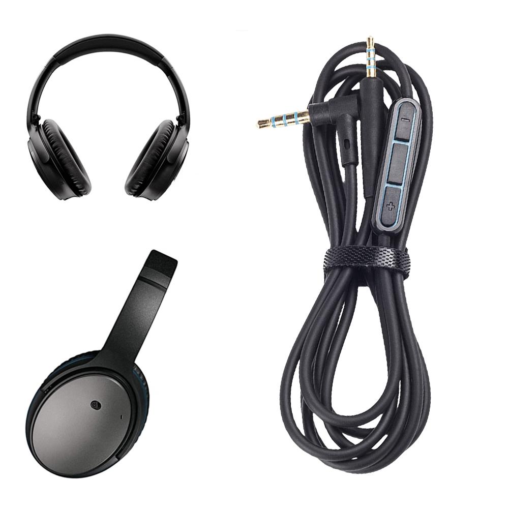 Ersatz-Audiokabel 3,5 mm auf 2,5 mm mit integrierter Mikrofon-Lautstärkeregelung Kopfhörerkabel für Bose QuietComfort QC25/QC25i