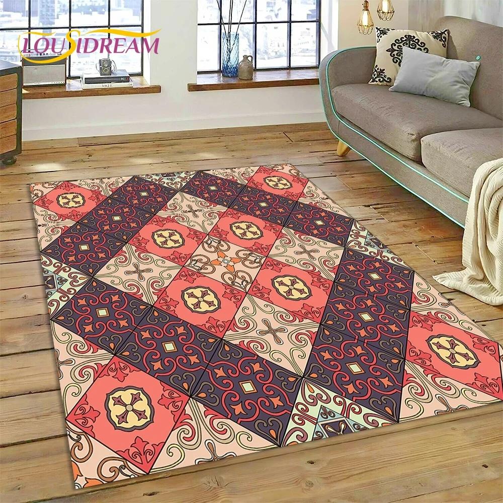 Neuester nordischer türkischer böhmischer Keltenteppich für Wohnzimmer, Schlafzimmer, Heimdekoration, Bodenmatte, rutschfeste Dekoration für Sofa, Fußmatte