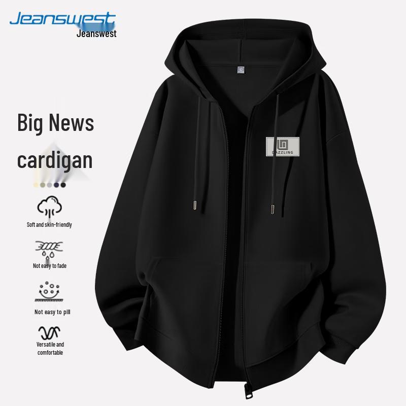 

Jeanswest Men s 2025 Hooded Cardigan Sweatshirt 4XL
