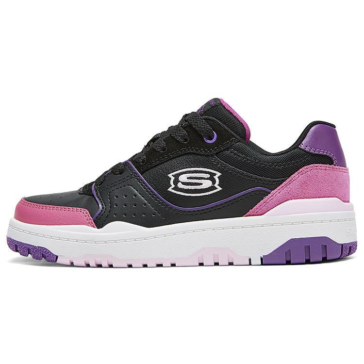 Skechers Повседневные Ретро Универсальные Color-Block Прочные Низкие Кеды-Скейтеры Детские кроссовки Многоцветные 310230L-BKMT 31