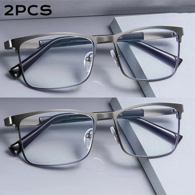 New Trend Reading Glasses Men Women High Quality Metal Half Frame Business Office Prescription Diopters +1.00 +1.50 +2.00 +2.50