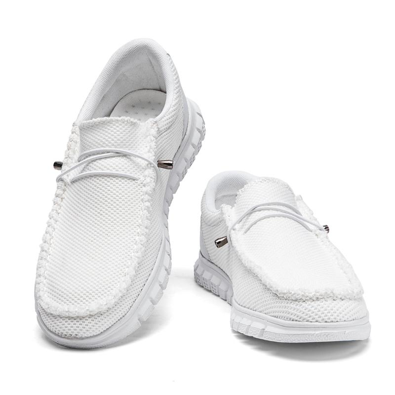 

fashion Fujeak Gym Casual Men s Sneakers Fashion Lightweight Loafers Plus Size Comfortable Flat Shoes Anti-slip Outdoor Jogging Shoes 44 белый