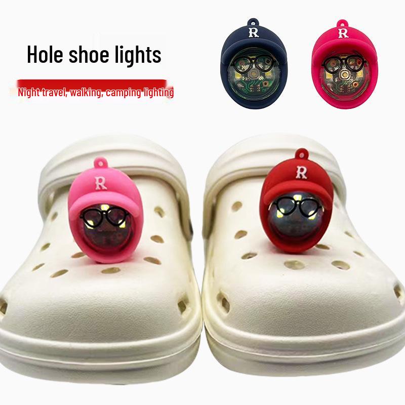 Cross-Border Shoe Lights for Crocs: Outdoor Sports, Beach, Camping, Keychain Lighting