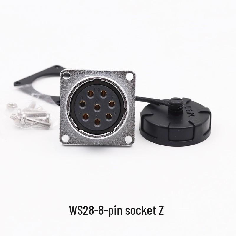Weipu WS28 23-Pin Aviation Plug Connector, Male-Female Threaded, 479-Hole, 10P12, 16-Pin, 20/26-Pin