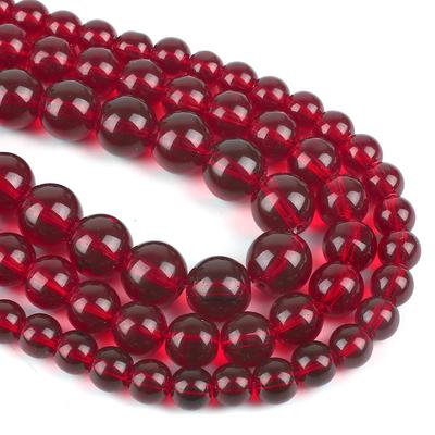 6-10mm Glass Imitation Pomegranate Round Beads for Jewelry Making