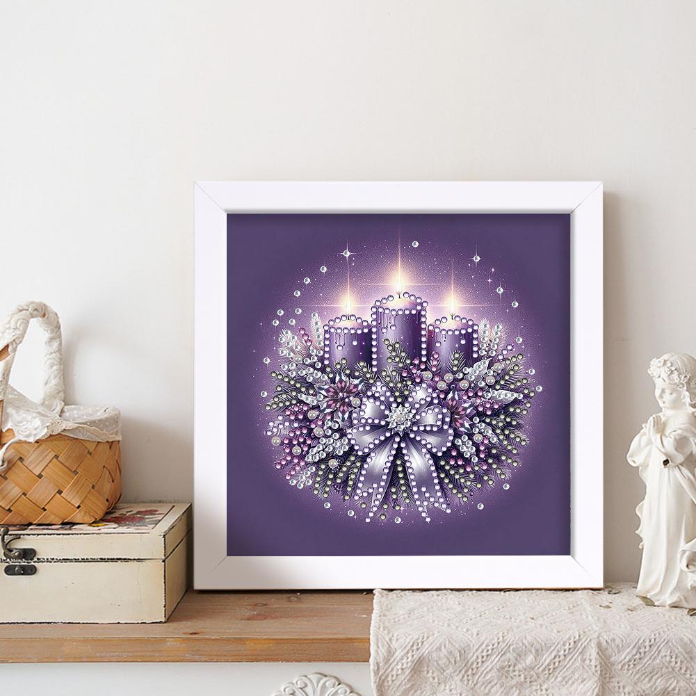 5D DIY Partial Special Shaped Drill Diamond Painting Kit Flower Decor18x18cm