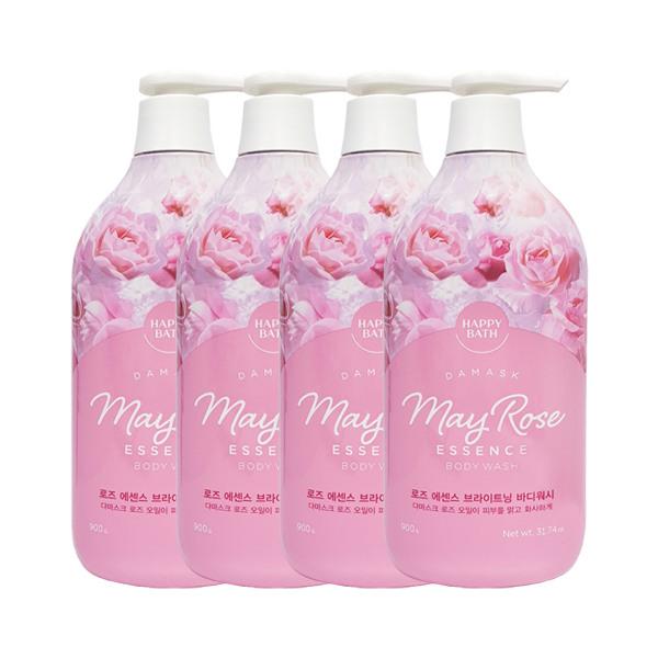 HAPPY BATH Rose Essence Brightening Body Wash 900g x4