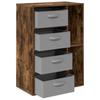Sideboard with Drawers Smoked Oak 60 x 33.5 x 84 cm