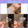 Pearl Open Cuff Bracelet With Rhinestone Details For Fashionable Women