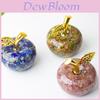 Resin Crystal Apple Figurine For Home Office Decor Gift For Teens Collectors