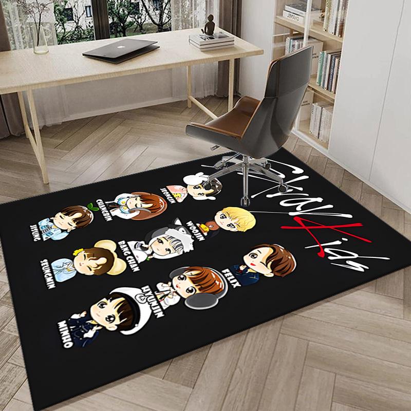 K-pop Group Performance Carpet, Chair Rug,Rug for Office Bedroom living rooms, Doormat decor Fan Gift Christmas Gift