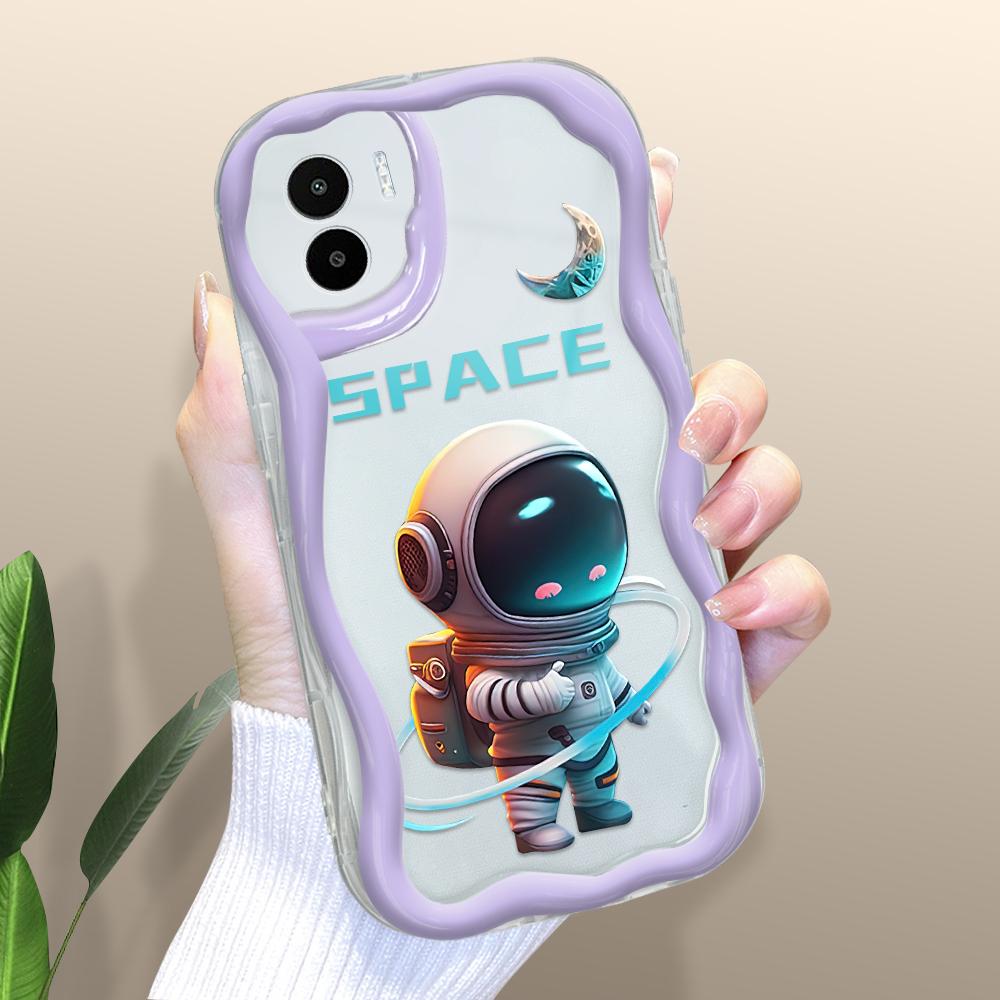 Cute Cartoon Pattern Cream Texture Casing Wavy Edge Soft Silicone Cover Phone Case for Xiaomi Redmi