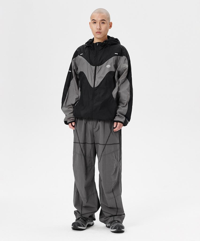 MAHAGRID Cover Stitch Parachute Pant Black(Mg2Esmpa11A)