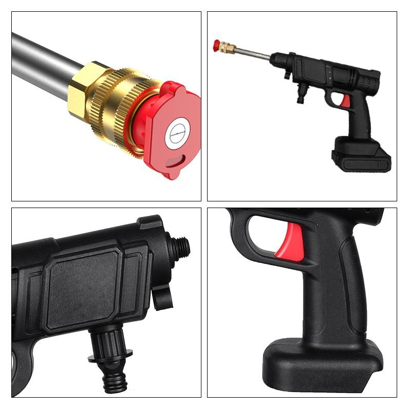 2000W Cordless Portable Car Washer Spray Water Gun   Car Wash Cleaner Machine Pressure Water Nozzle Cleaning Machine Kit with 2 Battery
