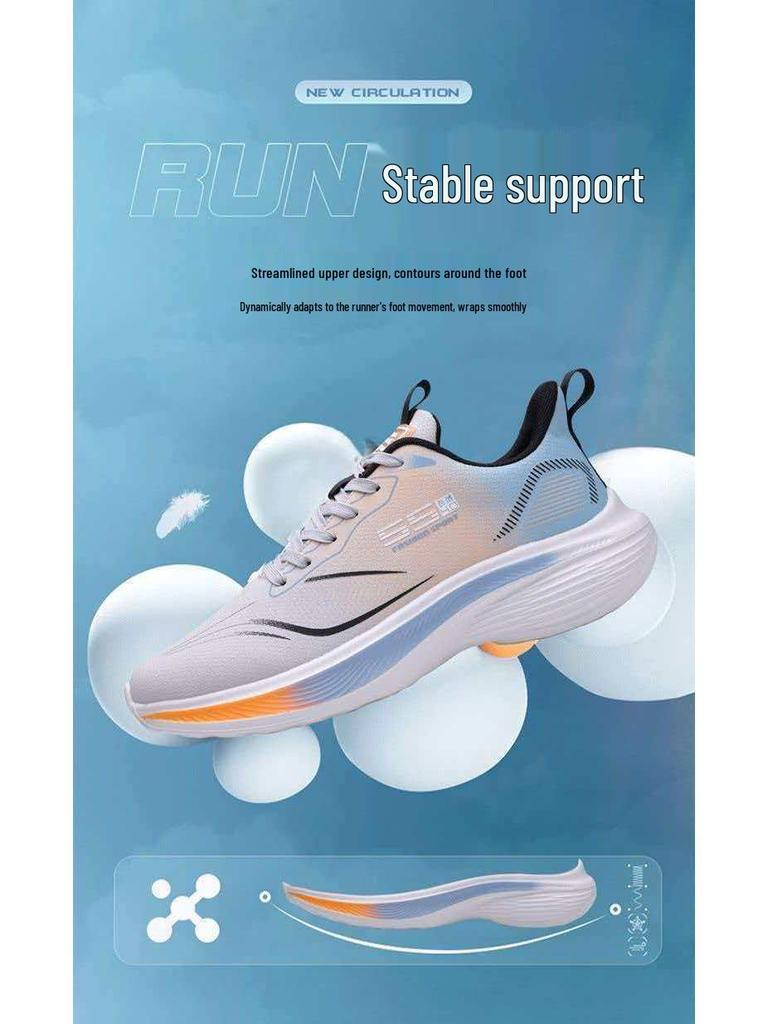 Breathable Leather Shock-Absorbing Lightweight Running Shoes for Couples – Non-Slip Casual Sports Sneakers for Men and Women
