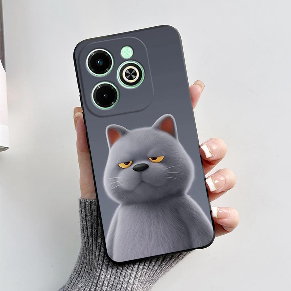 For Infinix Hot 40i Case Hot40i Fashion Marble Black Silicone Soft Phone Case For Infinix Hot 40i 40 i X6528B Back Cover Fundas