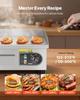 Commercial Electric Griddle, 355 x 300 mm, 2000W, 50-300°C Adjustable Temp Control, Stainless Steel Countertop Full Flat Top Grill with 2 Spatulas and