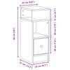 Nightstand with Drawer Smoked Oak 25 X 31 X 66 Cm