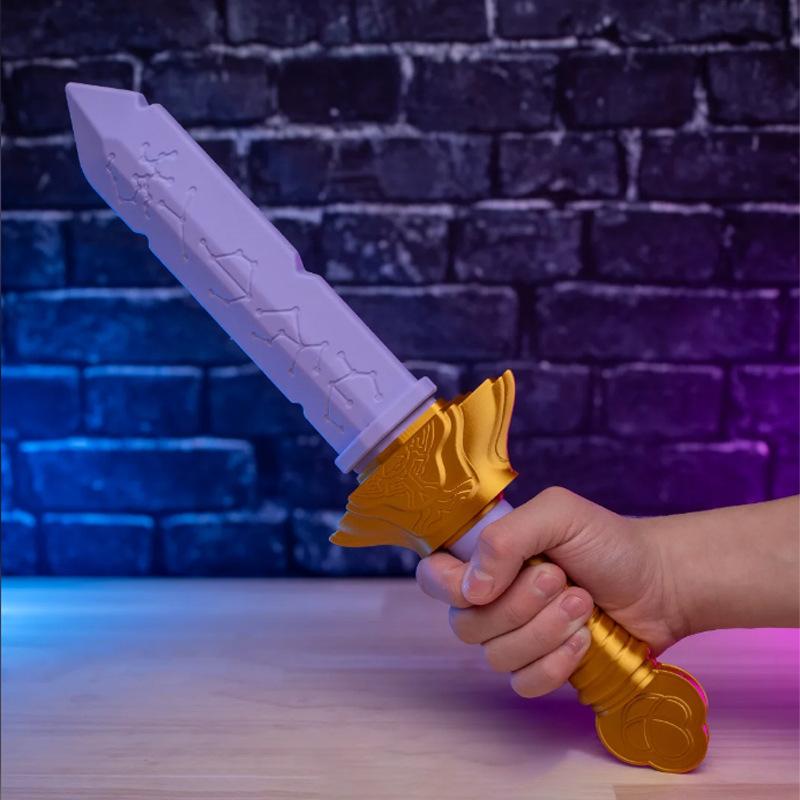 KPop-Demon Hunter Rumi Cosplay Miecz Kostium Filmowy Akcesoria Kawaii Długi Nóż Fioletowy Miecz Boże Narodzenie Rekwizyt do Odgrywania Ról Prezent