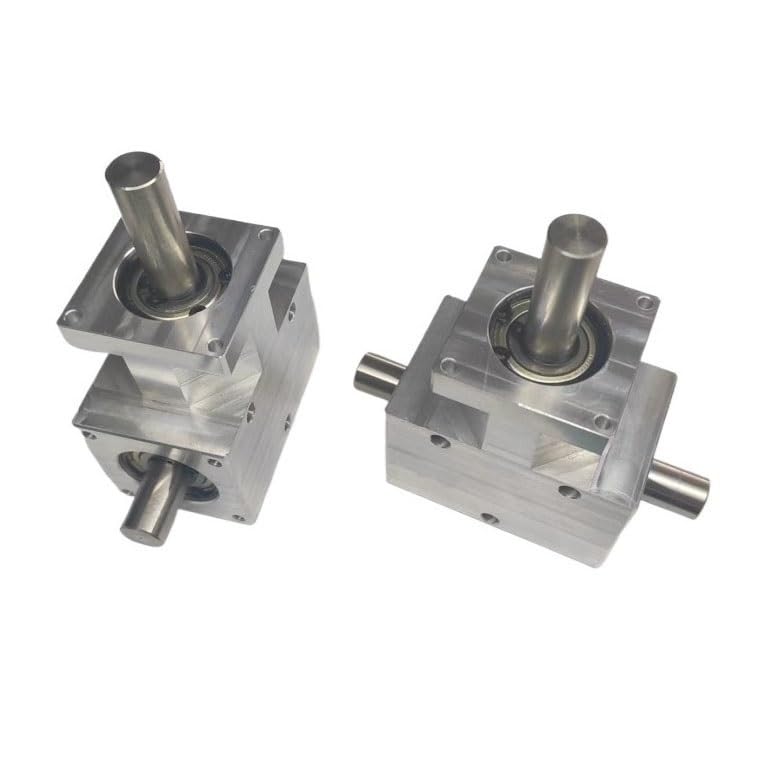 Mechanical Steering 1pc 90 Degree Spiral Bevel Gear Gearbox 12mm Co-Directional Dual Shaft Right Angle Steering Gearbox 1:1 Ratio Commutator