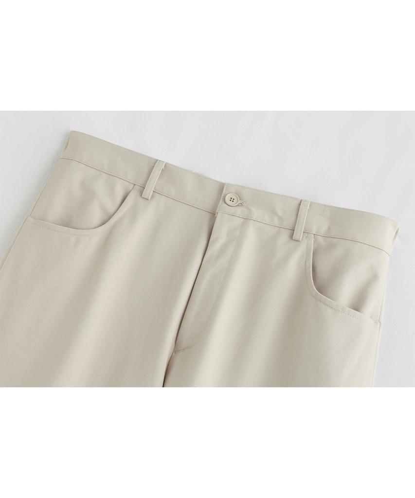 ASHOUR Dart Point Cotton Pants Cream