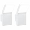 VidaXL Outdoor LED Wall Lights 2 Pcs White, Outdoor LED Wall Lighting, Garden Wall Lamp, Wall Sconce 4006273